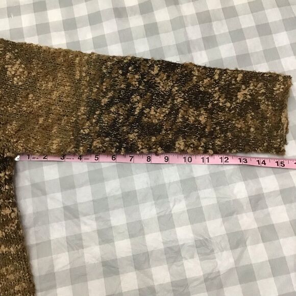 SPANNER Petite Wool blend sweater brown tan cream size small cottage cas… - Picture 7 of 10